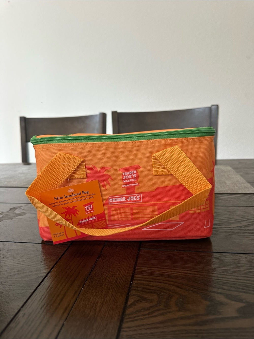 Trader Joe's Orange & Red Mini Insulated Bag